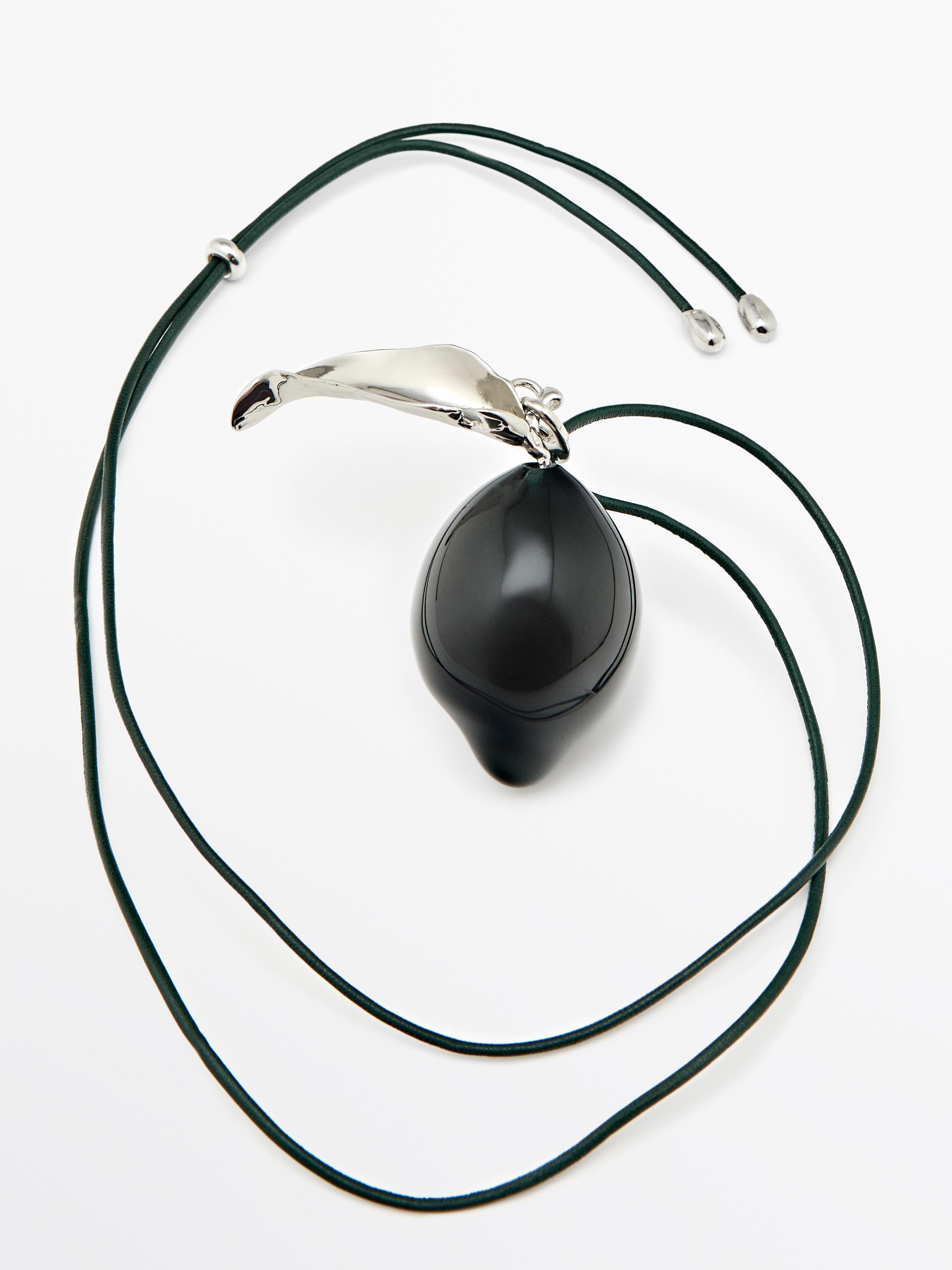 Pendentif pièce citron verre